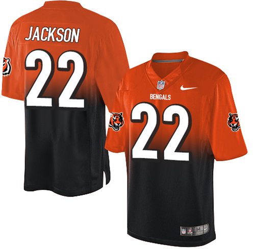 Nike Bengals #22 William Jackson Orange/Black Men's Stitched NFL Elite Fadeaway Fashion Jersey - Click Image to Close